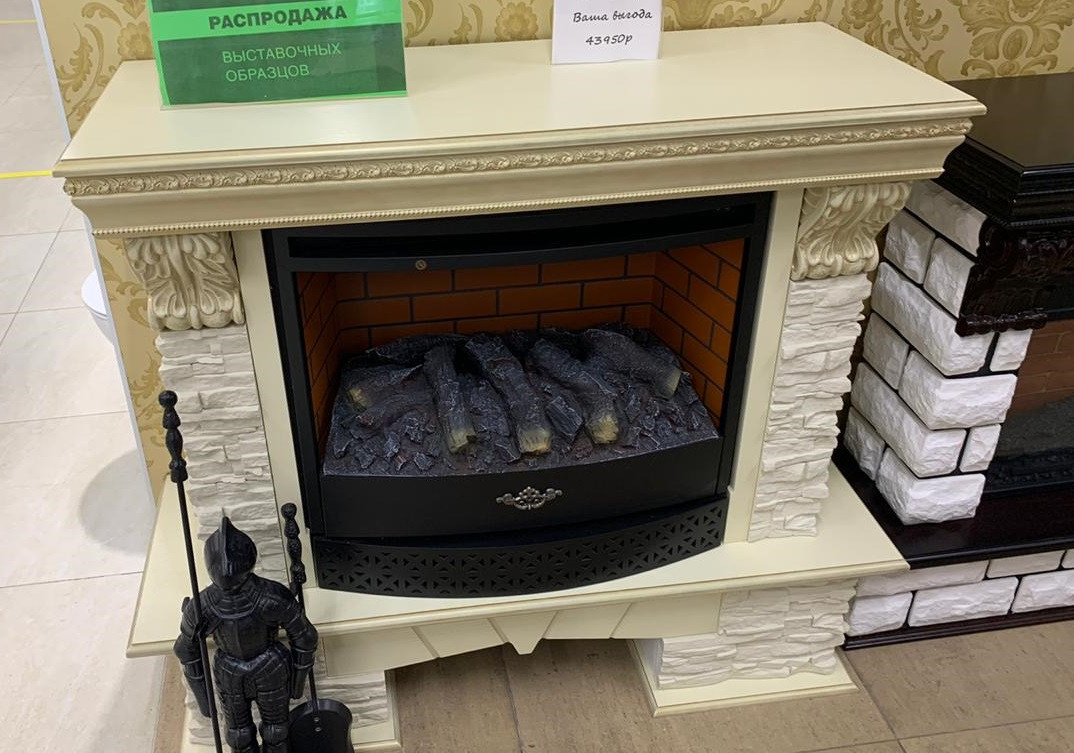 Электрокамин RealFlame Rockland 25 WT c FireStar 33 3D Дисконт
