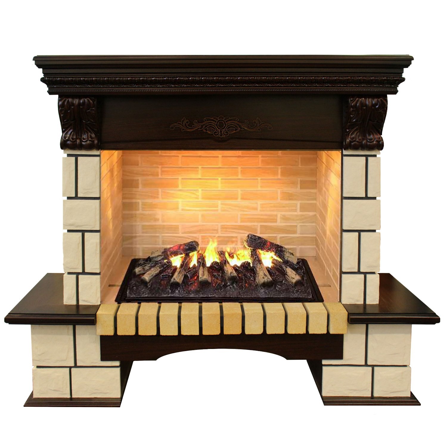 Электрокамин RealFlame Stone Lux AO с Cassette 630M 3D