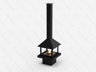 Островной биокамин Lux Fire Куб 850